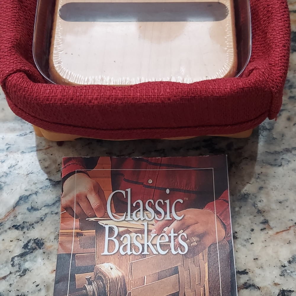 Longaberger Stuck On You Post It Note Woven Basket w/protector, Liner, And Dispe